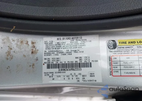 2009 Lincoln Mkz from USA, damaged, VIN 3LNHM26T69R623555